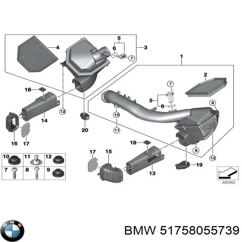 Купити 51758055739 BMW 