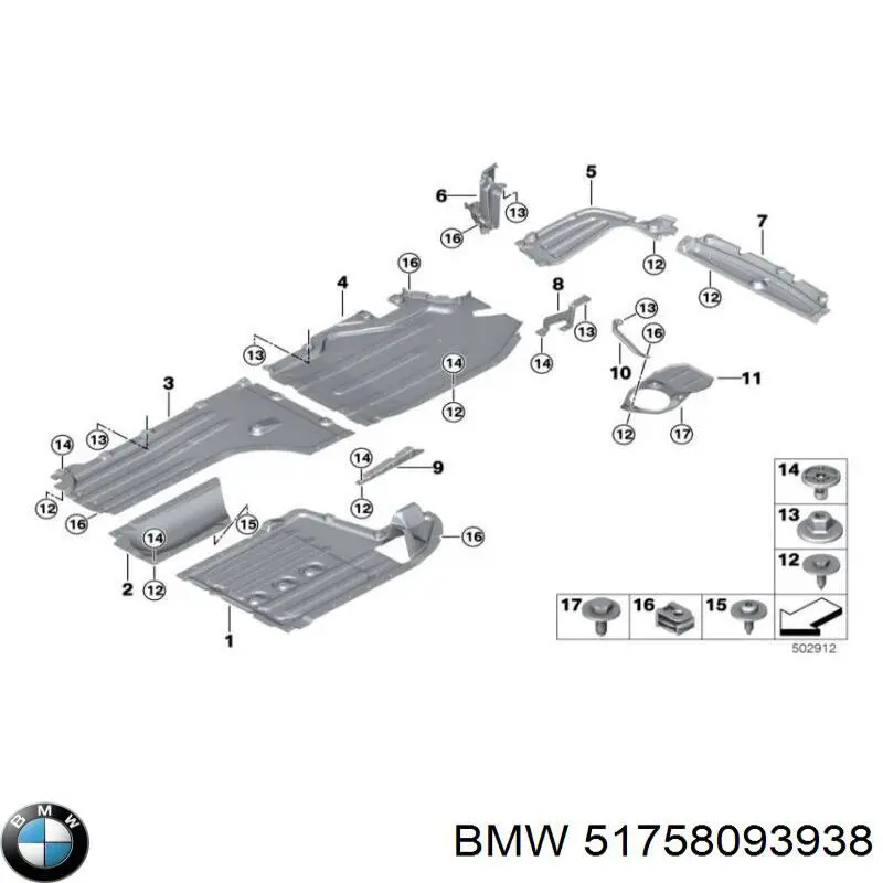 51758093938 BMW Захист заднього бампера