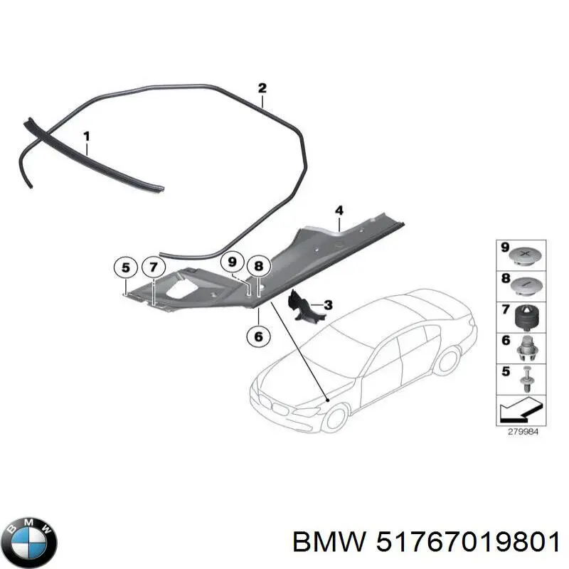 Захист двигуна, лівий на BMW 7 (F01, F02, F03, F04)