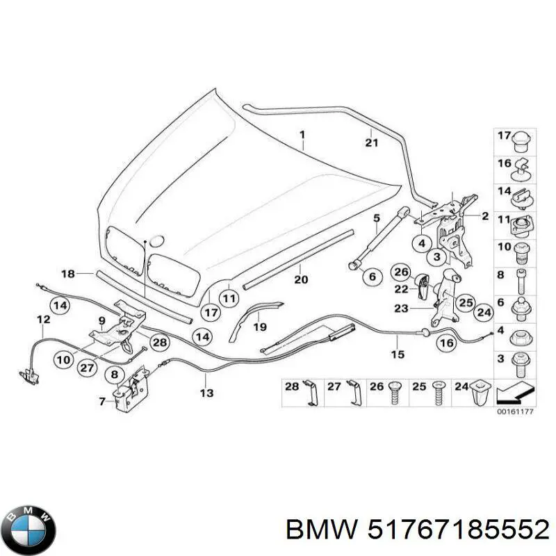 Купити 51767185552 BMW Ущільнювач крила