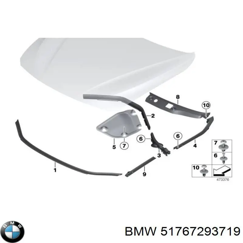 Купити 51767293719 BMW Ущільнювач крила