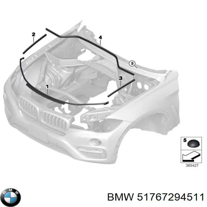 51767294511 BMW Ущільнювач капота
