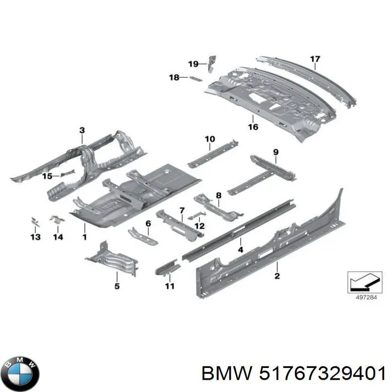 Купити 51765A04E71 BMW Накладка ринви задня ліва