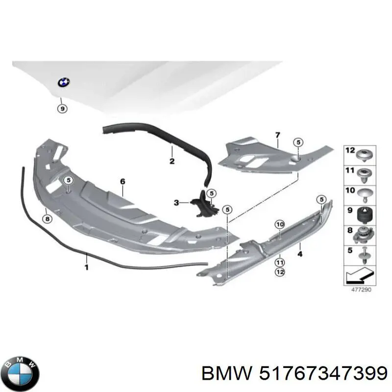 51767347399 BMW Ущільнювач арки крила