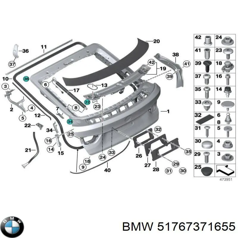  BMW 51767371655 ціна, від 14.22 USD