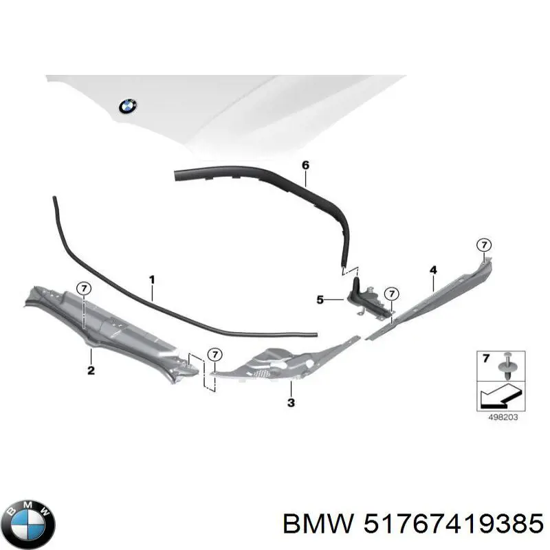 51767419385 BMW Ущільнювач арки крила