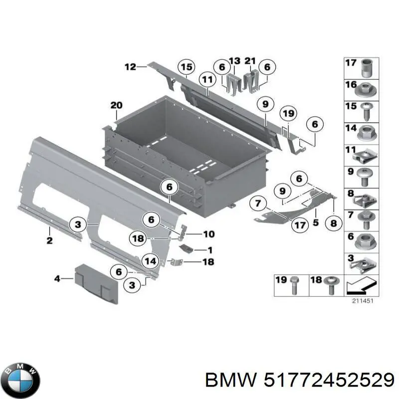 Купити 51772452529 BMW Розширювач передньої арки колеса, правий