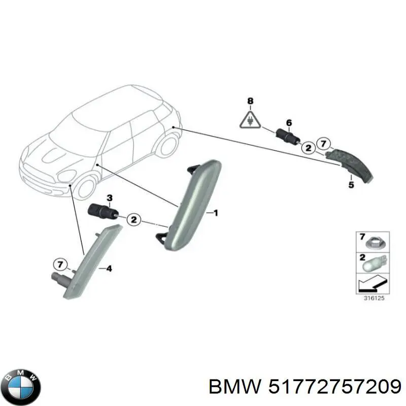 51777349421 BMW Розширювач/накладка арки переднього крила, лівий