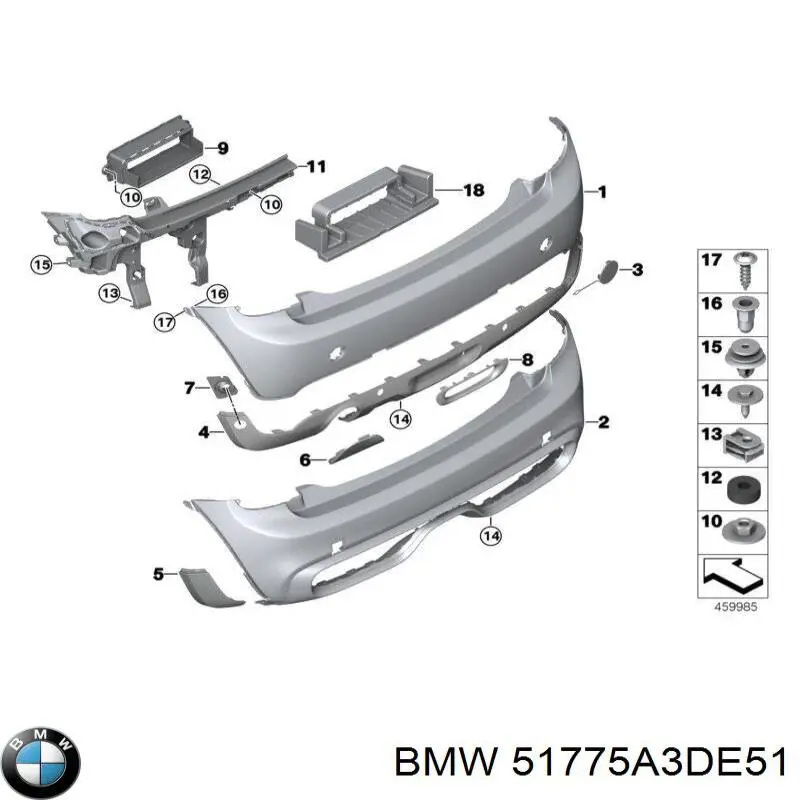 Накладка зовнішня (молдинг) порога, лівий BMW 51775A3DE51 ціна, від 63.33 USD