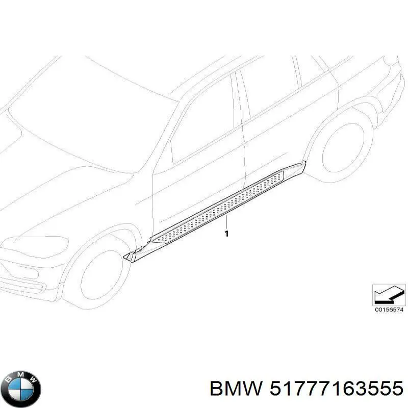 Підніжка ліва на BMW X5 (E70)