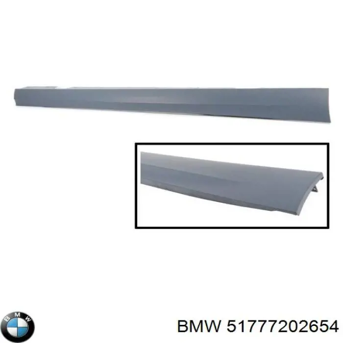 Накладка зовнішня (молдинг) порога, правий BMW 51777202654 ціна, від 33.15 USD