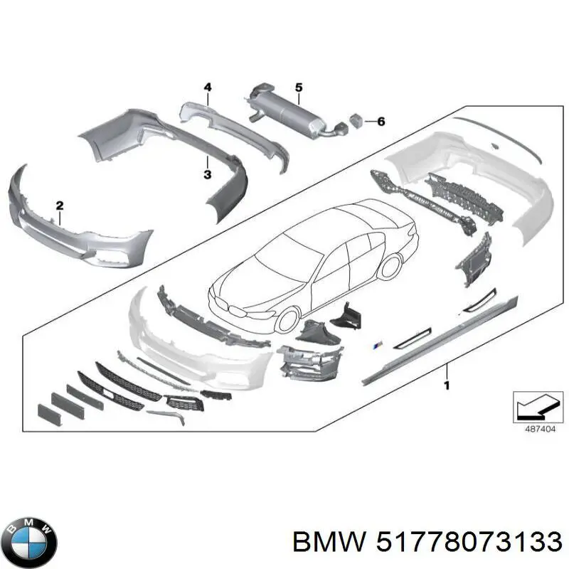 Накладка зовнішня (молдинг) порога, лівий на BMW 5 (G31)