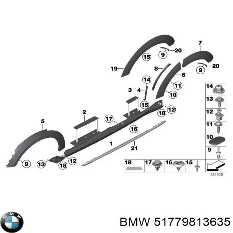  BMW 51779813635 ціна, від 208.89 USD