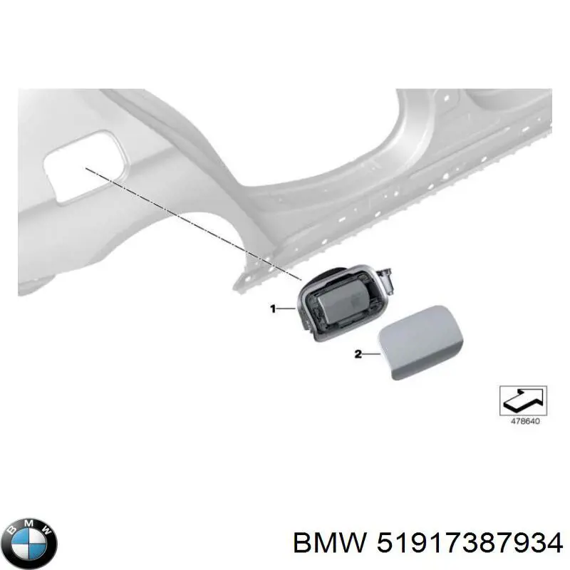 51177387934 BMW Дверцята бензобака