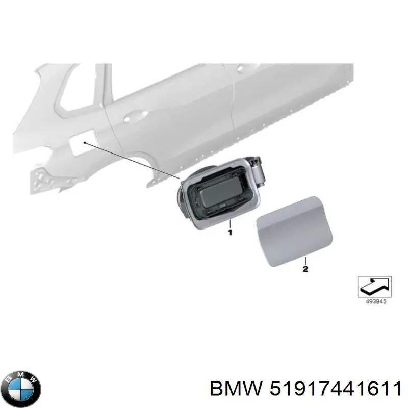 Дверцята бензобака на BMW X7  G07