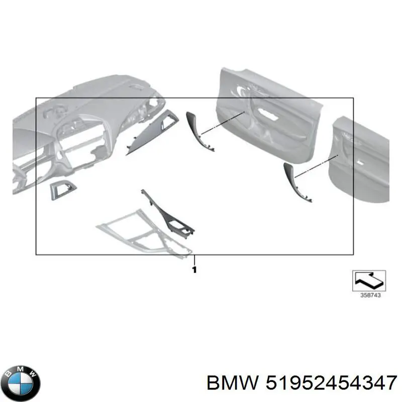  BMW 51952454347 ціна, від 970.04 USD