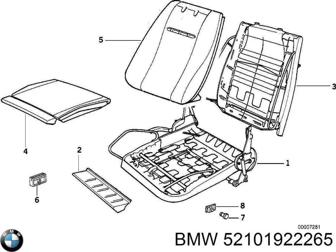  BMW 52101922265 ціна, від 168.09 USD