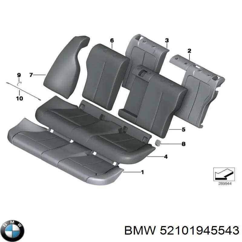 52101945543 BMW З'єднувальні елементи, система випуску