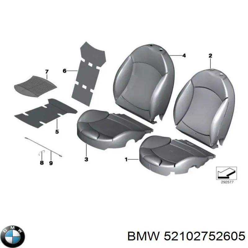  BMW 52102752605 ціна, від 226.76 USD