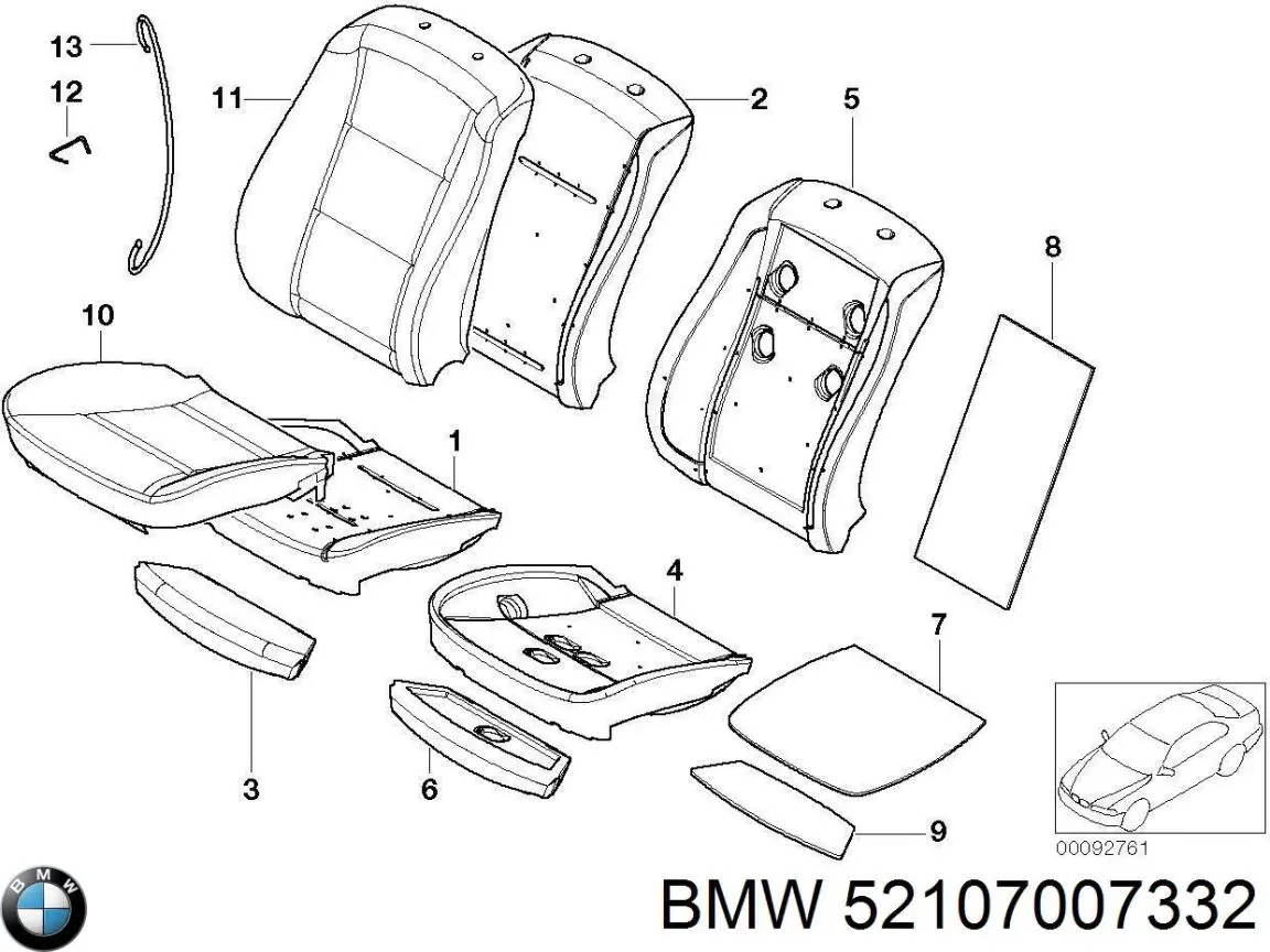  BMW 52107007332 ціна, від 291.89 USD