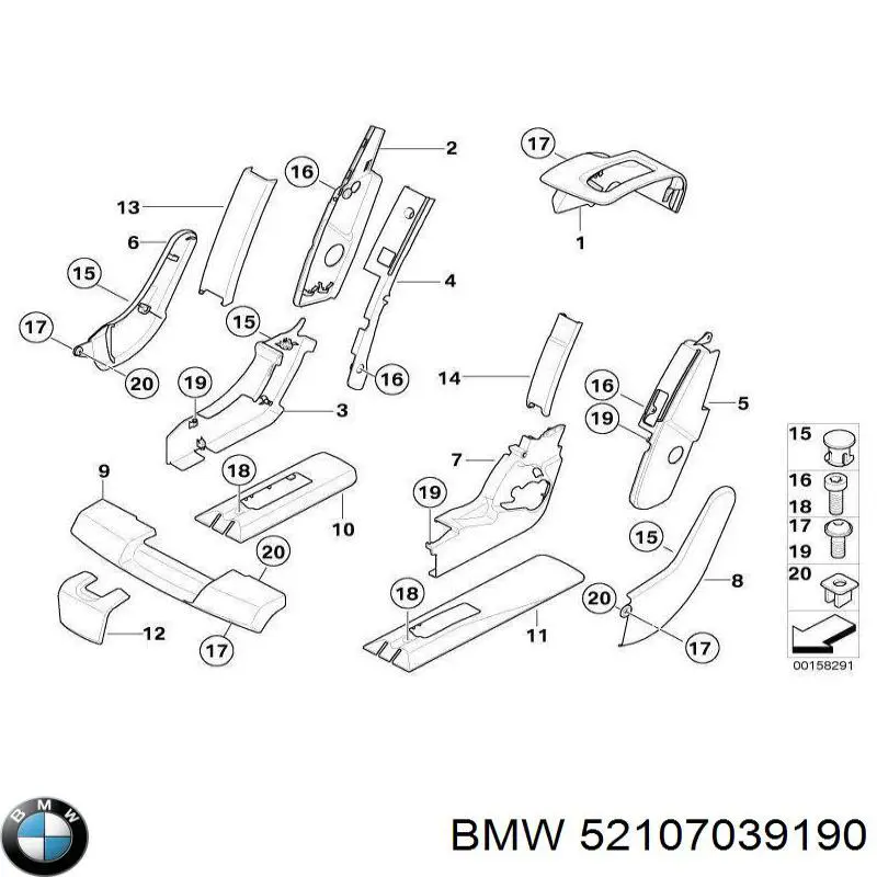  BMW 52107039190