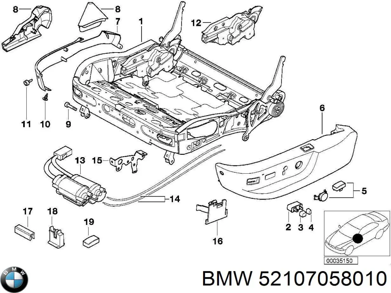  BMW 52107058010 ціна, від 132.17 USD