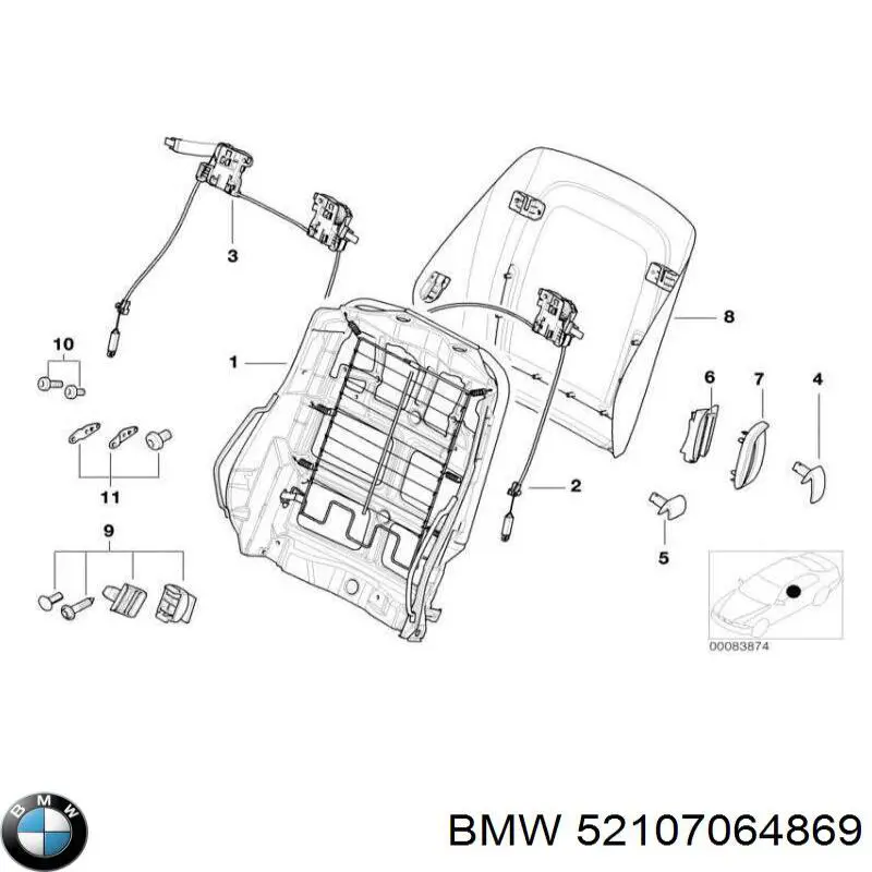  BMW 52107064869 ціна, від 24.16 USD