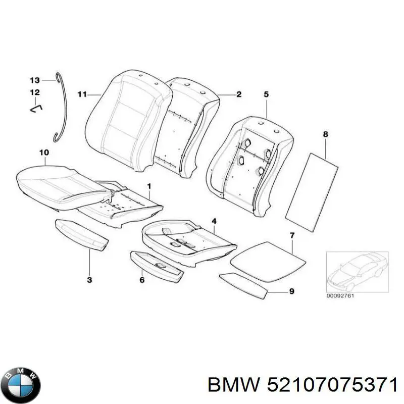  BMW 52107075371 ціна, від 285.18 USD