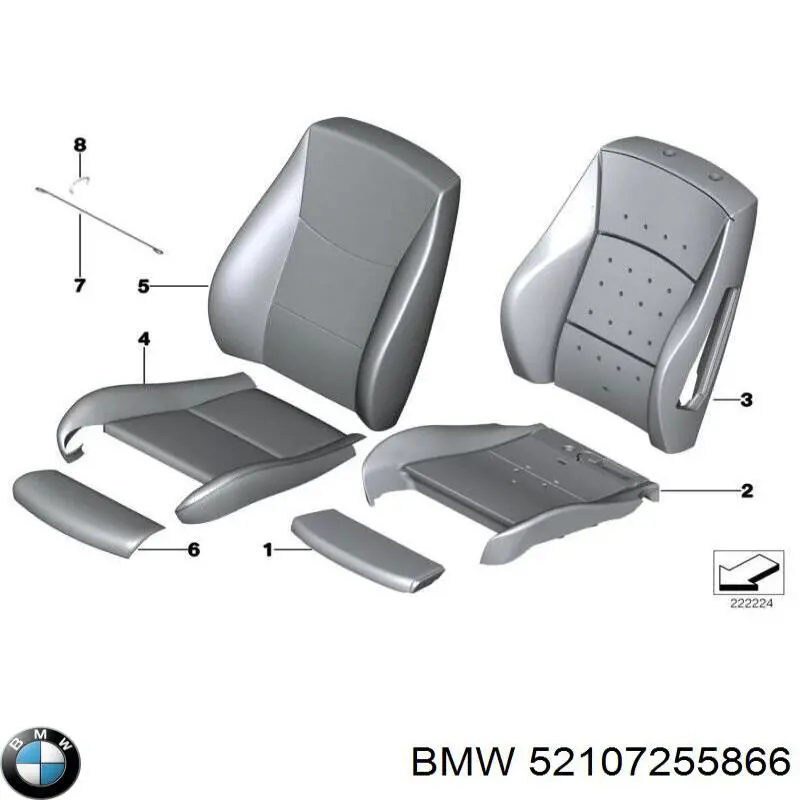52107255866 BMW Підголівник переднього сидіння