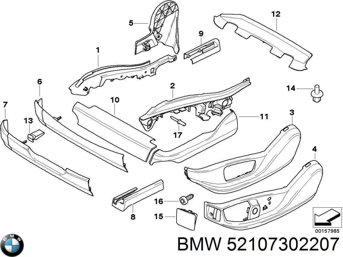  BMW 52107302207 ціна, від 12.50 USD