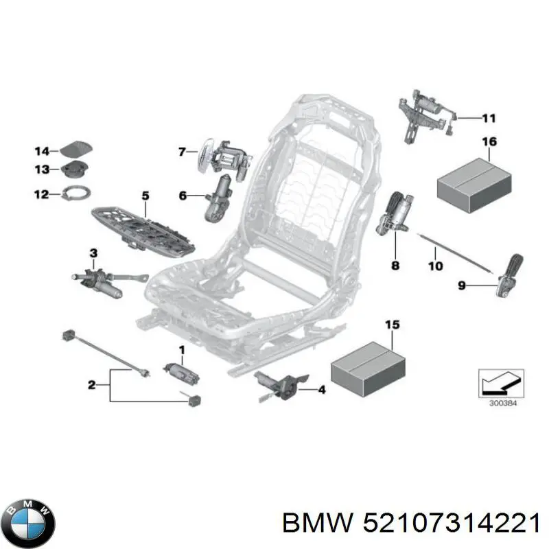 Механізм регулювання положення переднього сидіння BMW 52107314221 ціна, від 45.61 USD