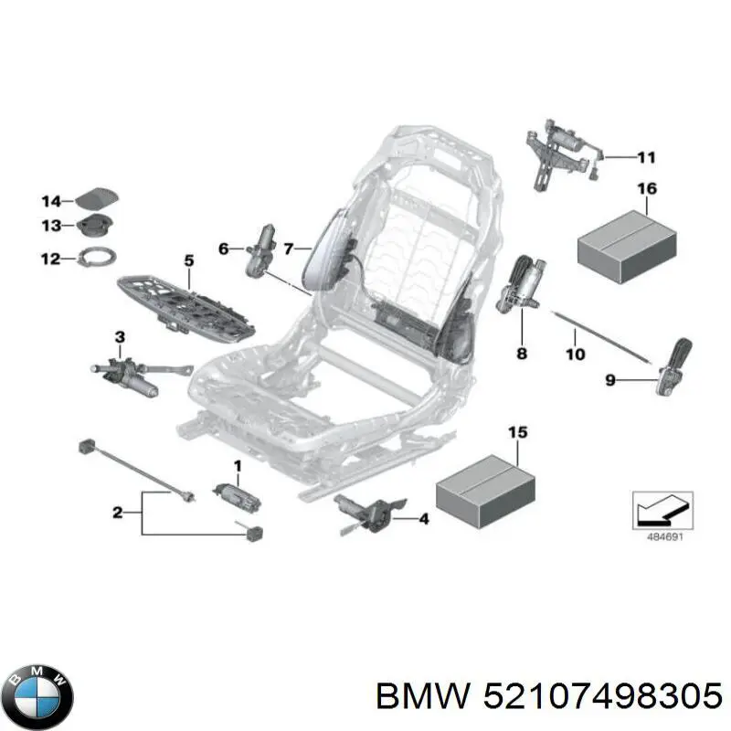 52107498305 BMW Електромотор пічки