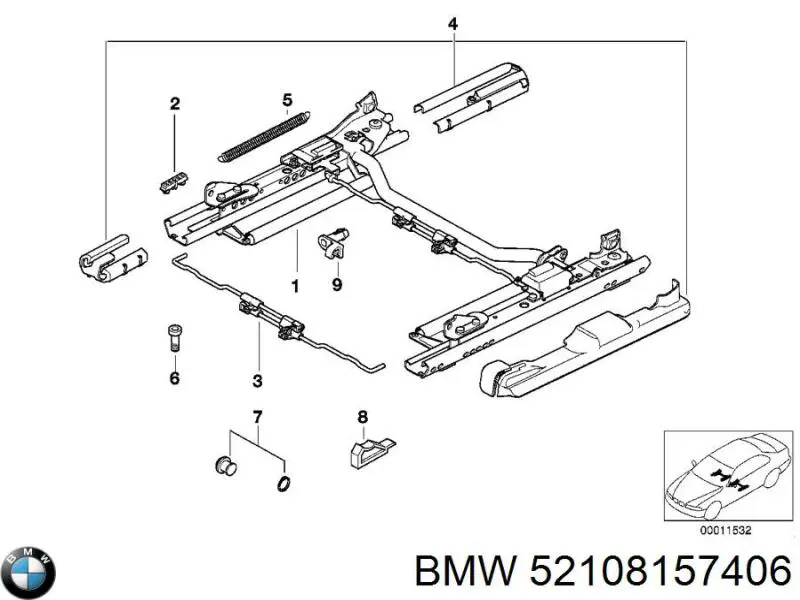  BMW 52108157406 ціна, від 3.79 USD