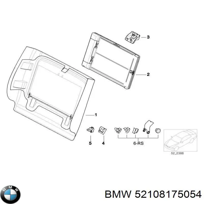 Купити 52108175054 BMW Пістон (кліп) кріплення підкрилки переднього крила