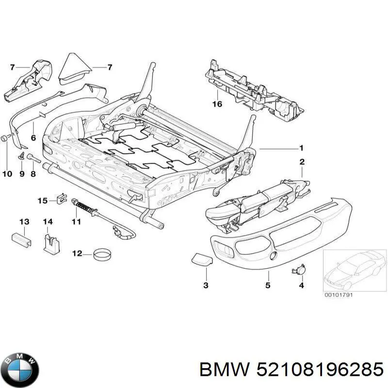  BMW 52108196285 ціна, від 627.01 USD