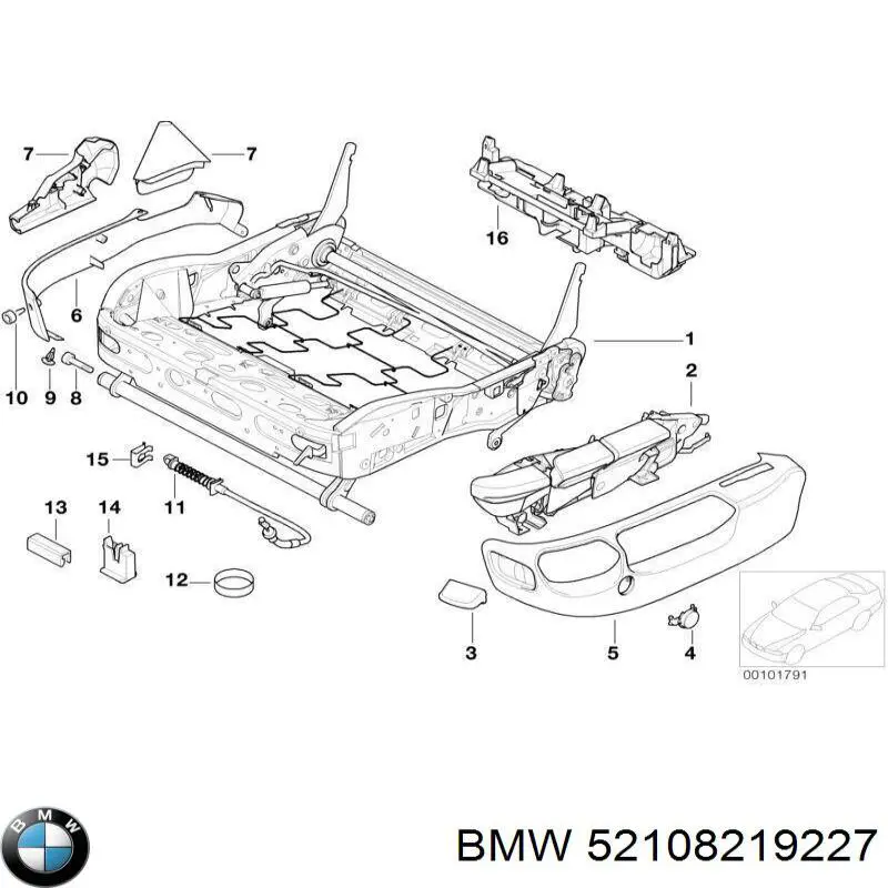  BMW 52108219227 ціна, від 55.26 USD