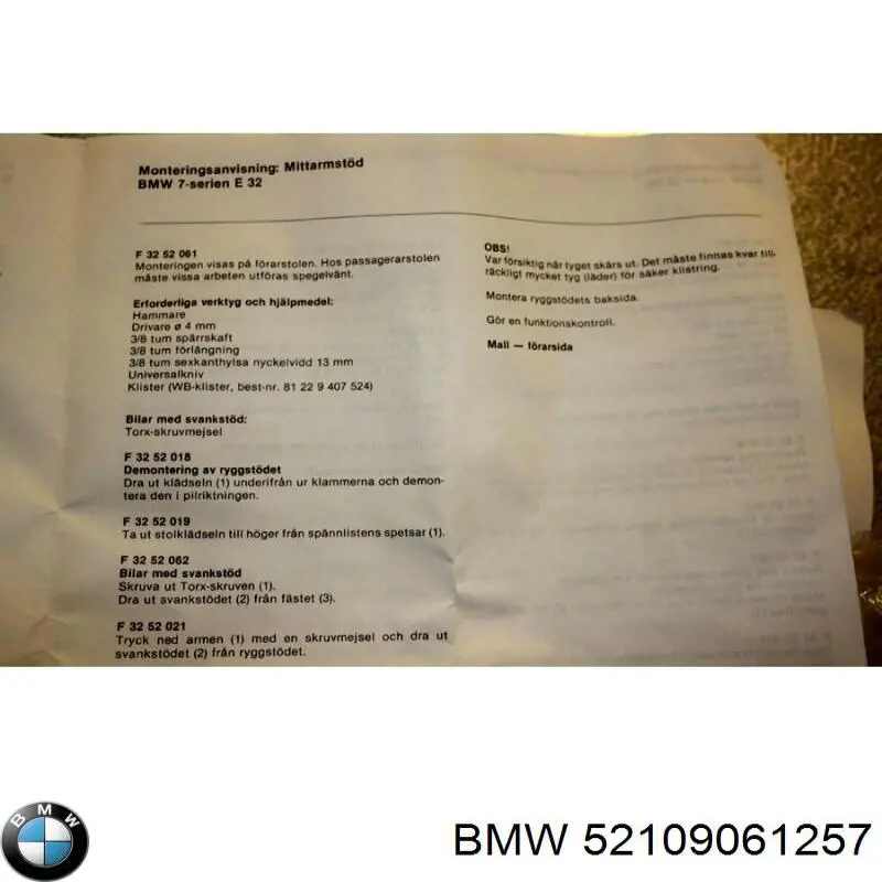  52109061257 BMW