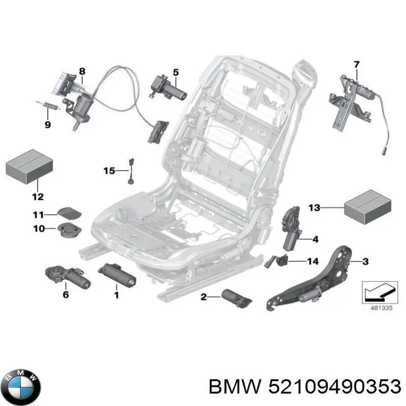 Купити 52109490353 BMW Електродвигуни (електродвигун обігрівача) або розетка причепа штепсельная