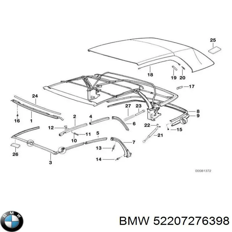  BMW 52207276398 ціна, від 25.56 USD