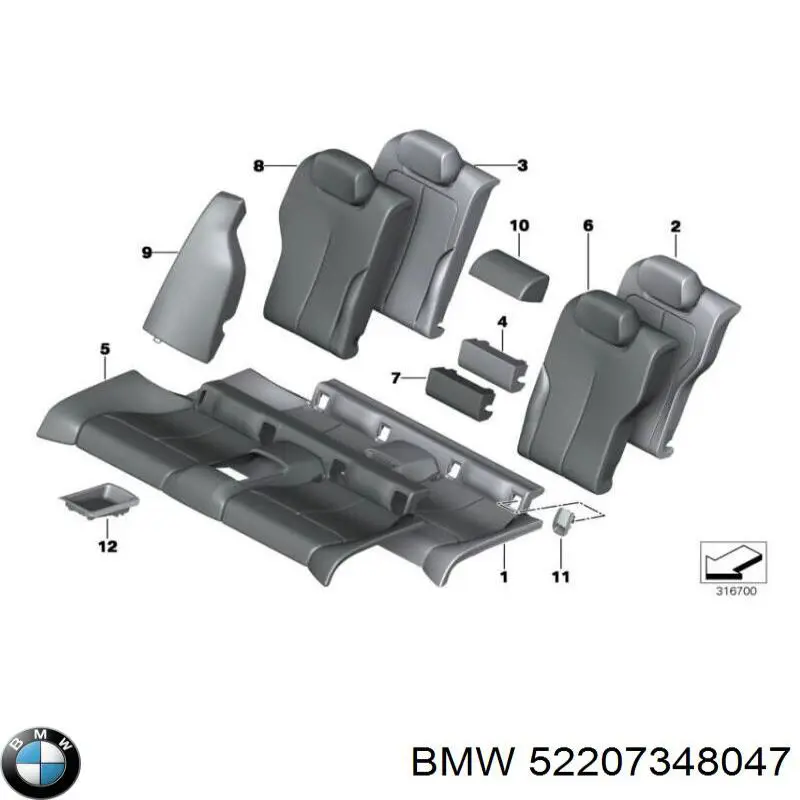  BMW 52207348047 ціна, від 33.51 USD