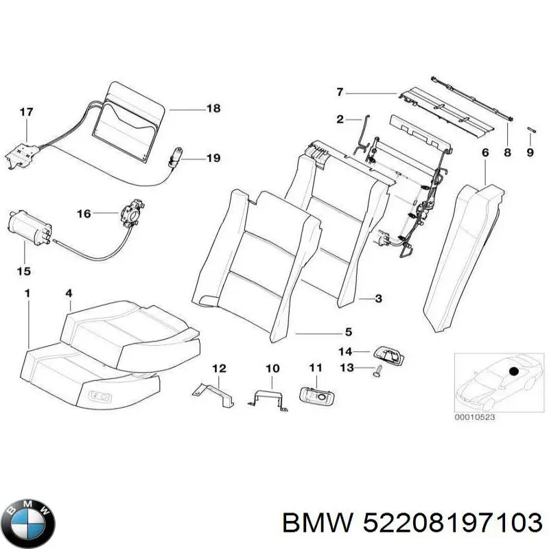 Підкрилок заднього крила, лівий BMW 52208197103 ціна, від 272.41 USD