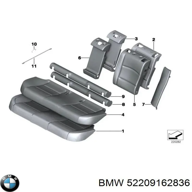  BMW 52209162836 ціна, від 50.67 USD