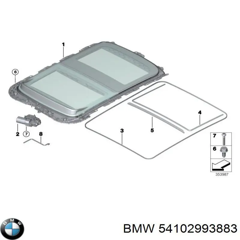 Купити 54107293444 BMW Двигун приводу люка