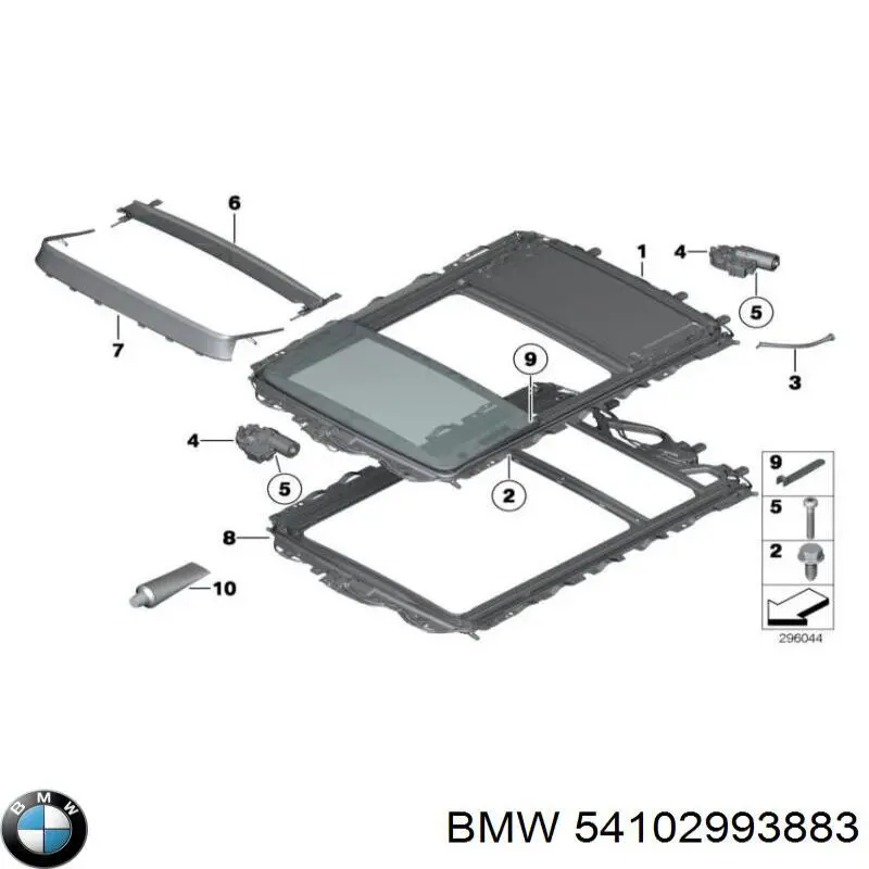 Купити 54102993883 BMW Двигун приводу люка