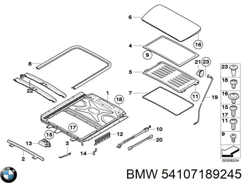 54107189245 BMW Деталі люків облицювання кузова