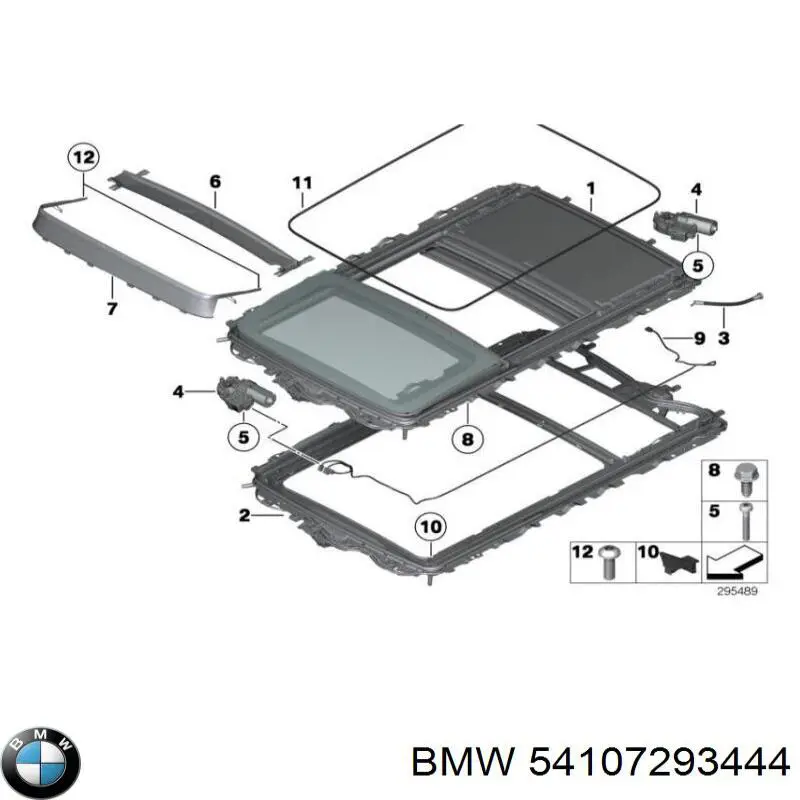 Двигун приводу люка BMW 54107293444 ціна, від 39.37 USD