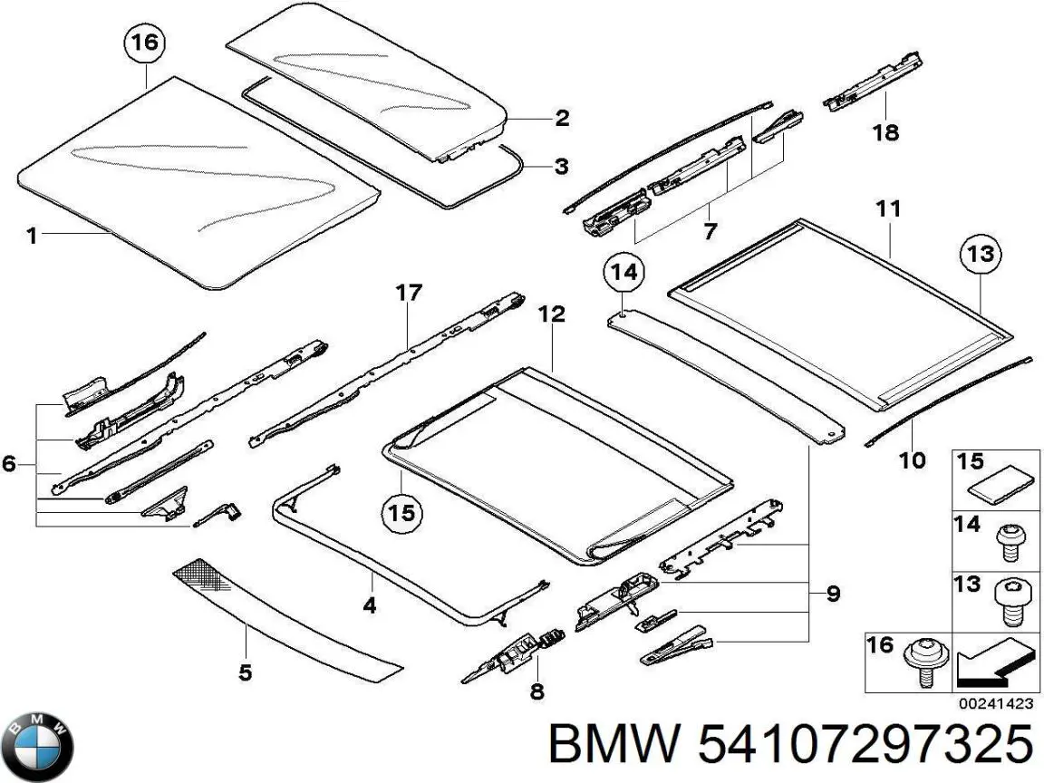 Направляюча люка 54107297325 BMW