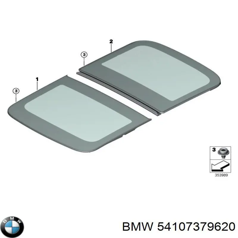 54107379620 BMW Кришка люка даху, задня
