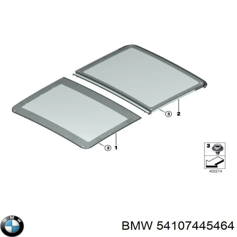 Кришка люка даху, задня BMW 54107445464 ціна, від 249.17 USD