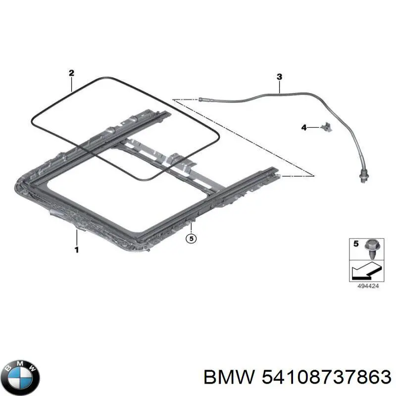 54108737863 BMW Деталі люків облицювання кузова